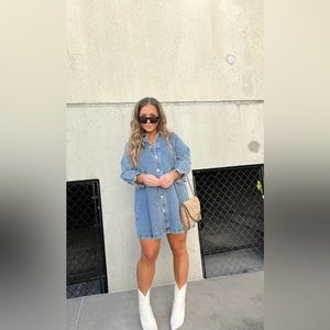 Blue denim dress